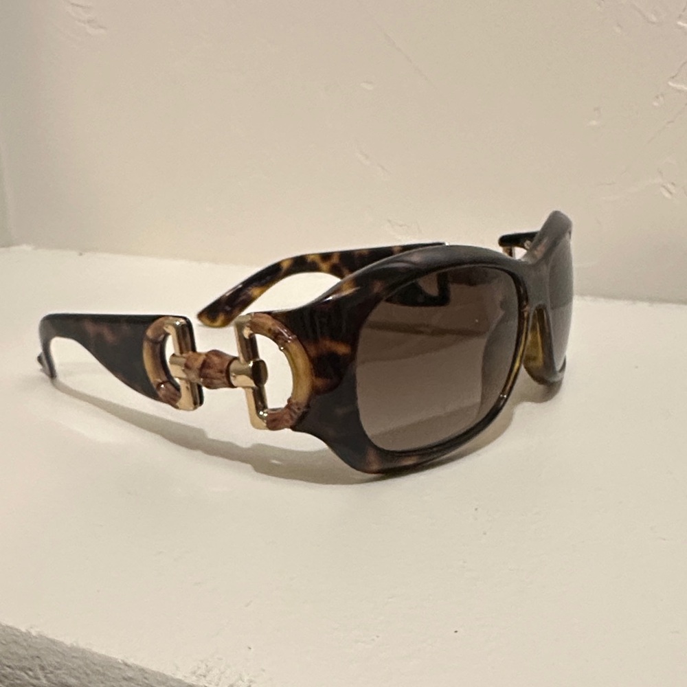 Gucci Sunglasses Brown Tortoiseshell Bamboo